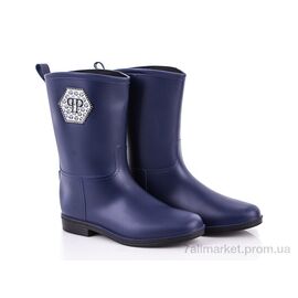 Гумове взуття жіноче Весна/осінь 608PP синий (6 пар р.36-40) "Class Shoes" недорого оптом від прямого постачальника