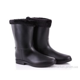 Гумове взуття жіноче Весна/осінь 608Y черный (6 пар р.36-40) "Class Shoes" недорого оптом від прямого постачальника
