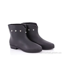 Гумове взуття жіноче Весна/осінь A01-1 черный (6 пар р.36-40) "Class Shoes" недорого оптом від прямого постачальника