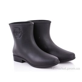 Гумове взуття жіноче Весна/осінь G01-PP4 черный (6 пар р.36-40) "Class Shoes" недорого оптом від прямого постачальника