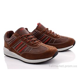 Кросівки чоловічі модні Весна/осінь 0071 коричневый (8 пар р.41-45) "Class Shoes" недорого оптом від прямого постачальника