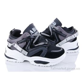 Кросівки жіночі модні Весна/осінь Q180 черный (8 пар р.36-40) "Class Shoes" недорого оптом від прямого постачальника