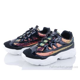 Кросівки жіночі модні Весна/осінь 8881 черный (6 пар р.36-40) "Class Shoes" недорого оптом від прямого постачальника