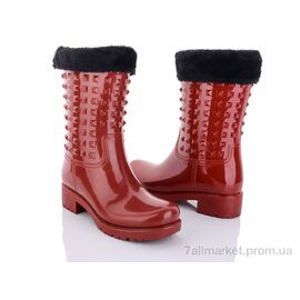 Гумове взуття жіноче Весна/осінь V808 терракот (5 пар р.38-40) "Class Shoes" недорого оптом від прямого постачальника