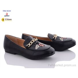 Фотография Туфли детские удобные Весна/осень G2012L black (6 пар р.31-36) "Clibee-Doremi" недорого оптом от прямого поставщика