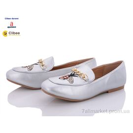 Фотография Туфли детские удобные Весна/осень G2012L silver (6 пар р.31-36) "Clibee-Doremi" недорого оптом от прямого поставщика