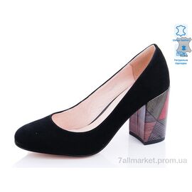 Туфлі жіночі стильні Весна/осінь 1JA298 черный (10 пар р.35-40) "Euromoda" недорого оптом від прямого постачальника