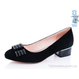 Туфлі жіночі стильні Весна/осінь 1JA283 черный (10 пар р.35-40) "Euromoda" недорого оптом від прямого постачальника