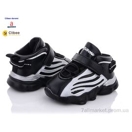 Фотография Кроссовки детские модные Весна/осень DC40 black-silver (6 пар р.21-26) "Clibee-Doremi" недорого оптом от прямого поставщика