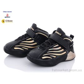 Фотография Кроссовки детские модные Весна/осень DC41 black-gold (6 пар р.26-30) "Clibee-Doremi" недорого оптом от прямого поставщика