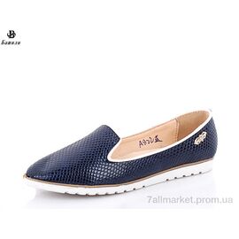 Фотография Балетки женские удобные Весна/осень A822 blue (8 пар р.36-41) "Башили" недорого оптом от прямого поставщика