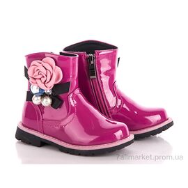 Чоботи дитячі красиві Весна/осінь A9025-L51-C roze (8 пар р.22-27) "Эльффей" недорого оптом від прямого постачальника