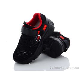 Кросівки дитячі модні Весна/осінь 1909В-2 черный (8 пар р.27-32) "Эльффей" недорого оптом від прямого постачальника