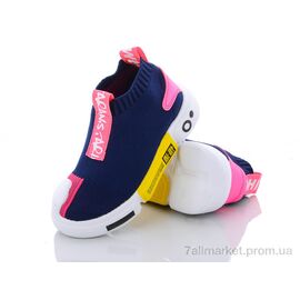 Кросівки дитячі модні  B1973-14 сине-малиновый (8 пар р.26-31) "Эльффей" недорого оптом від прямого постачальника