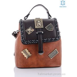 Жіноча сумка 9125 camel 20*20*12 см, "Эльффей" недорого оптом від прямого постачальника