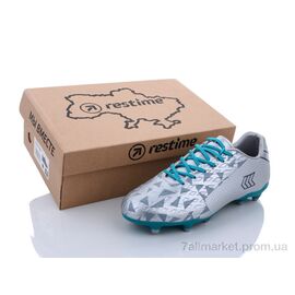 Фотография Футбольная обувь мужские Весна/осень DMB21413-2 silver-cyan (8 пар р.41-45) "Restime" недорого оптом от прямого поставщика