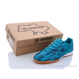 Фотография Футбольная обувь мужские Весна/осень DMB21419 cyan-navy (8 пар р.41-45) "Restime" недорого оптом от прямого поставщика