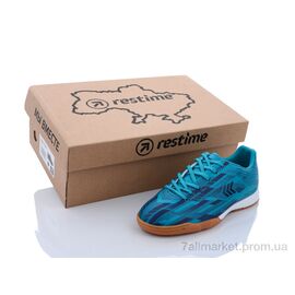 Футбольне взуття дитячі Весна/осінь DDB21419 cyan-navy (16 пар р.31-35) "Restime" недорого оптом від прямого постачальника