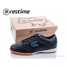 Фотография Футбольная обувь детские Весна/осень DWB19703 black-cyan (8 пар р.37-41) "Restime" недорого оптом от прямого поставщика