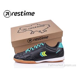 Футбольне взуття дитячі Весна/осінь DWB19888 black-cyan-lime (8 пар р.37-41) "Restime" недорого оптом від прямого постачальника