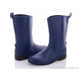 Гумове взуття жіноче Весна/осінь 608W синий (37-41) (8 пар р.37-41) "Class Shoes" недорого оптом від прямого постачальника