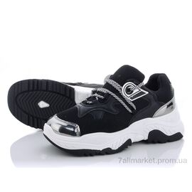Кросівки жіночі модні Весна/осінь AKB125 black (6 пар р.36-41) "Class Shoes" недорого оптом від прямого постачальника