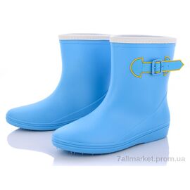 Гумове взуття жіноче Весна/осінь R818 голубой (5 пар р.36-39) "Class Shoes" недорого оптом від прямого постачальника