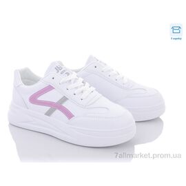 Фотография Кроссовки женские модные Весна/осень 568 белый серый (6 пар р.35-40) "КалориЯ" недорого оптом от прямого поставщика