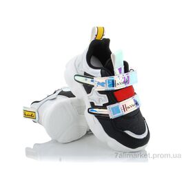 Кросівки дитячі модні Весна/осінь K19113B-1 черный (6 пар р.27-32) "Эльффей" недорого оптом від прямого постачальника