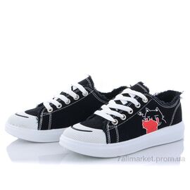 Кеди жіночі стильні Весна/осінь AC15 черный (10 пар р.36-40) "Class Shoes" недорого оптом від прямого постачальника