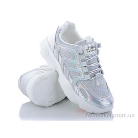 Фотография Кроссовки женские модные Весна/осень 1-8880 серебро (6 пар р.36-40) "Class Shoes" недорого оптом от прямого поставщика