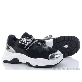 Кросівки жіночі модні Весна/осінь BAL125 черный (6 пар р.36-41) "Class Shoes" недорого оптом від прямого постачальника