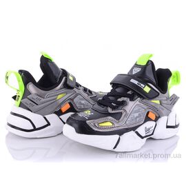 Кросівки дитячі модні Весна/осінь 66011 green (7 пар р.31-37) "Эльффей" недорого оптом від прямого постачальника