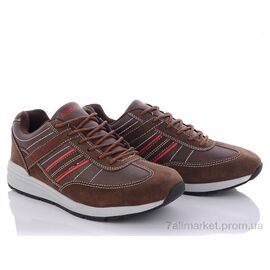 Кросівки чоловічі модні Весна/осінь A006 коричневый (5 пар р.40-45) "Class Shoes" недорого оптом від прямого постачальника