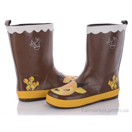 Чоботи гумові дитячі Весна/осінь HMY207 коричневый (8 пар р.31-36) "Class Shoes" недорого оптом від прямого постачальника