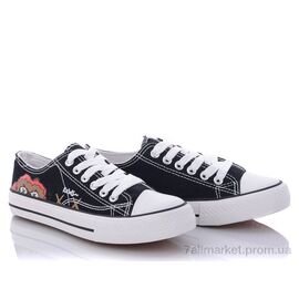 Кеди дитячі легкі Весна/осінь 1268 черный (8 пар р.35-40) "Class Shoes" недорого оптом від прямого постачальника