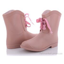 Гумове взуття жіноче Весна/осінь B02 pink (6 пар р.36-39) "Class Shoes" недорого оптом від прямого постачальника