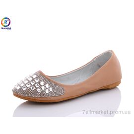 Фотография Балетки детские на девочку Весна/осень A7 brown (8 пар р.32-37) "Леопард" недорого оптом от прямого поставщика