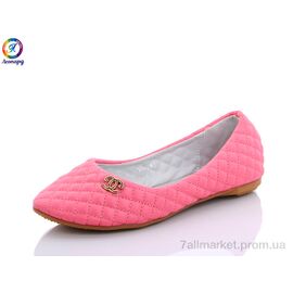 Фотография Балетки детские на девочку Весна/осень A3 pink (8 пар р.32-37) "Леопард" недорого оптом от прямого поставщика