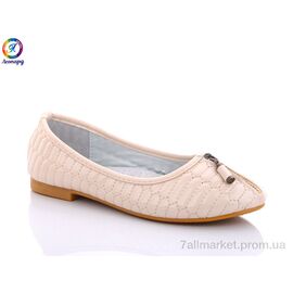 Фотография Балетки детские на девочку Весна/осень Y2-3 (8 пар р.32-37) "Леопард" недорого оптом от прямого поставщика