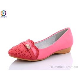 Фотография Балетки детские на девочку Весна/осень 1283-A7 pink (8 пар р.32-37) "Леопард" недорого оптом от прямого поставщика