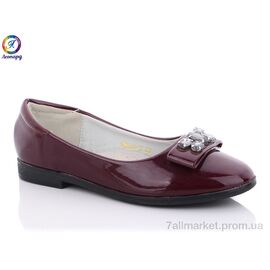 Балетки дитячі на дівчинку Весна/осінь GB133-15 (8 пар р.32-37) "Леопард" недорого оптом від прямого постачальника