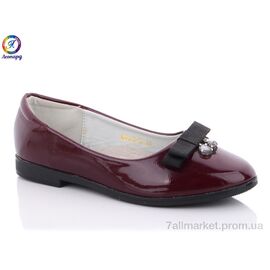 Балетки дитячі на дівчинку Весна/осінь GB140-15 (8 пар р.32-37) "Леопард" недорого оптом від прямого постачальника