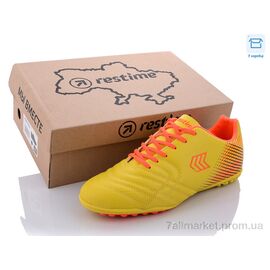 Футбольне взуття чоловічі Весна/осінь DM021105-1 yellow-orange-black (8 пар р.41-45) "Restime" недорого оптом від прямого постачальника