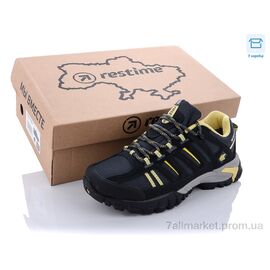 Кросівки жіночі модні Весна/осінь AW021853 d.grey-lemon (8 пар р.36-40) "Restime" недорого оптом від прямого постачальника