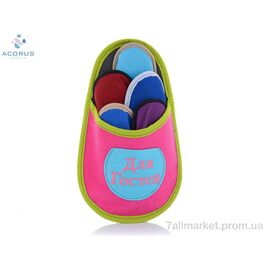 Тапки жіночі для будинку Весна/осінь Гостевой набор семья mix (5 пар р.38-42) "Acorus" недорого оптом від прямого постачальника