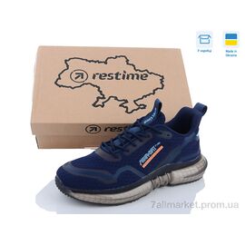 Кросівки чоловічі модні Весна/осінь BML22599 navy (8 пар р.41-45) "Restime" недорого оптом від прямого постачальника
