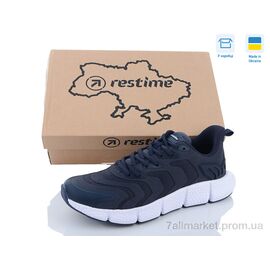 Фотография Кроссовки мужские модные Весна/осень SML22575 navy (8 пар р.41-45) "Restime" недорого оптом от прямого поставщика