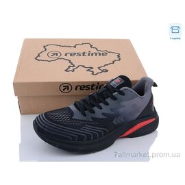 Кросівки чоловічі модні Весна/осінь SML22186 black-grey (8 пар р.41-45) "Restime" недорого оптом від прямого постачальника