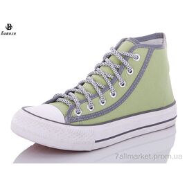 Кеди жіночі стильні Весна/осінь 685 green (8 пар р.37-40) "Башили" недорого оптом від прямого постачальника